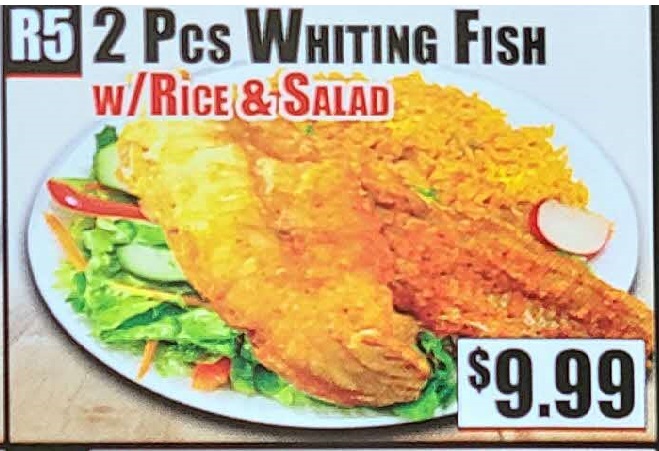 Crown Fried Chicken - 2 Piece Whiting Fish with Rice and Salad.jpg