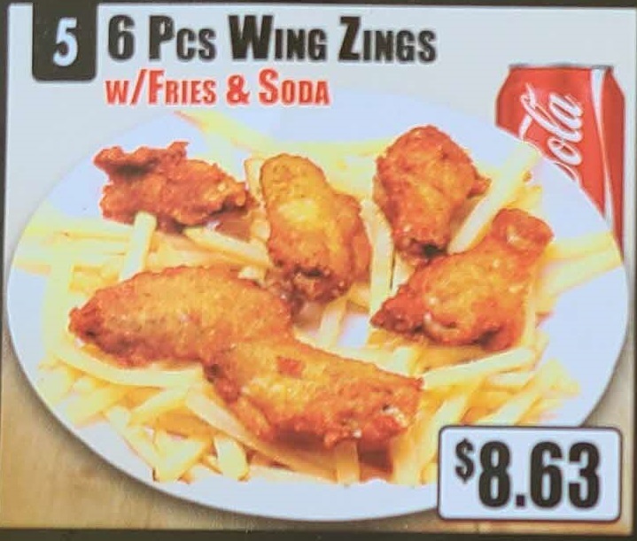 Crown Fried Chicken - 6 Piece Wings Zings with Fries and Soda.jpg